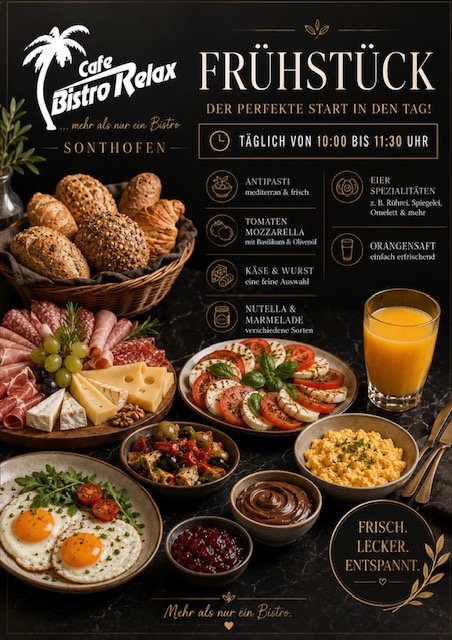 Frühstück im Bistro Relax in Sonthofen - der perfekte Start in den Tag!