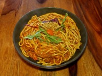 Spaghetti Bolognese mit hausgemachter Hackfleischsauce aus reinem Rindfleisch